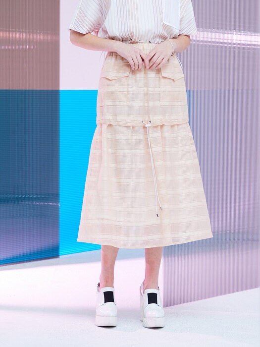 CHECK NET SKIRT_BP4SWS3425