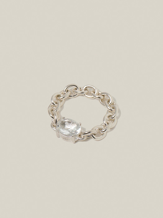 Oval planet Ring _ silver