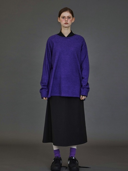 WASHED VINTAGE PULLOVER_ VIOLET