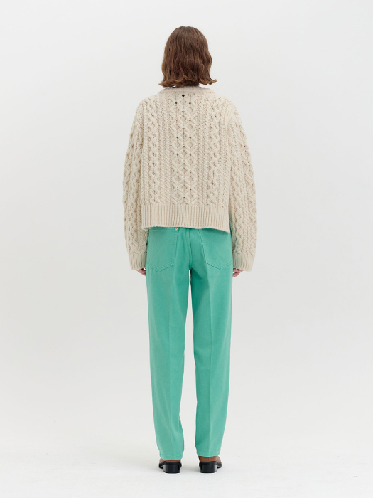 QUELLER Cable-knit Sweater - Ivory