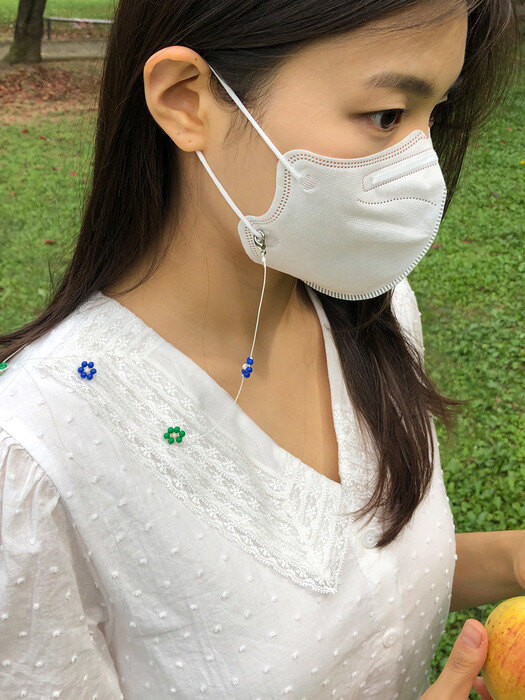 two tone flower mask strap (3colors)