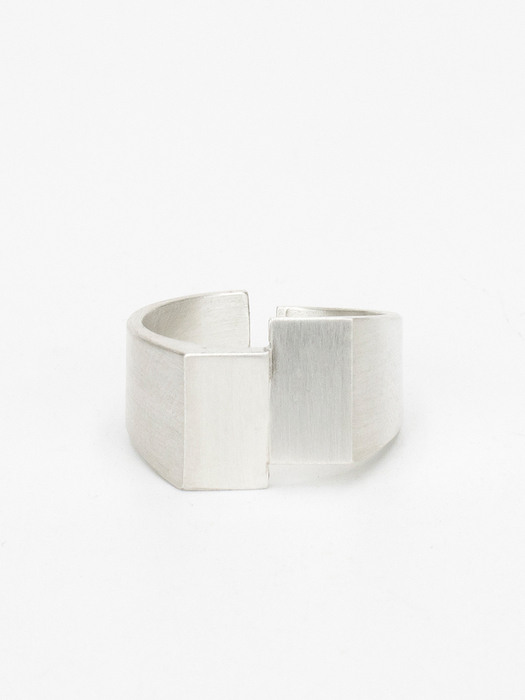 Double square ring large (silver 925)