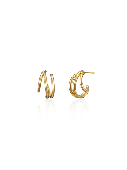 [silver925]triple unbalance earring