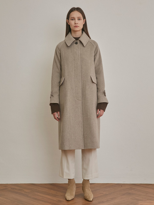 RAGLAN SINGLE OVERSIZED WOOL COAT