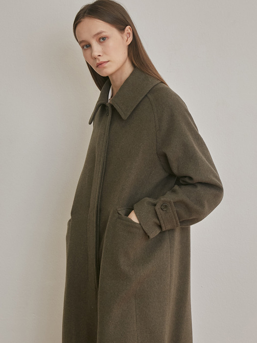 RAGLAN SINGLE OVERSIZED WOOL COAT