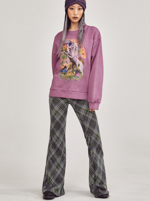 UNICORN GRAPHIC SWEATSHIRT [PURPLE]