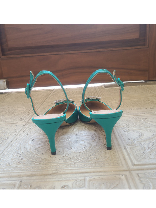 Angela Spring Slingback(Emerald Green)