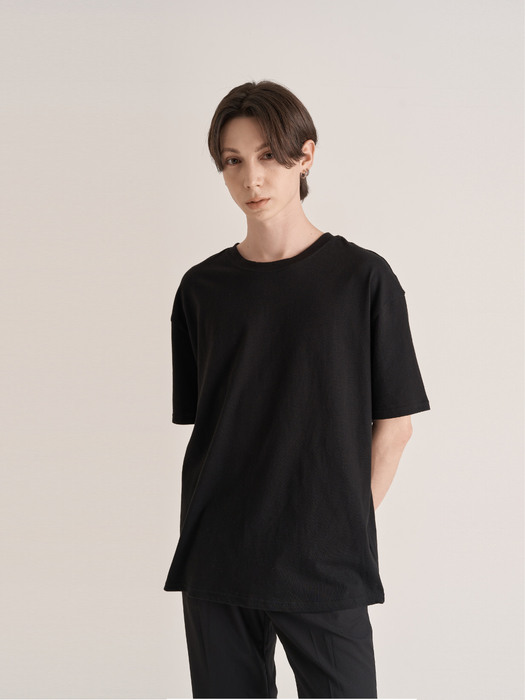 Cotton Overfit T-Shirt (Black)