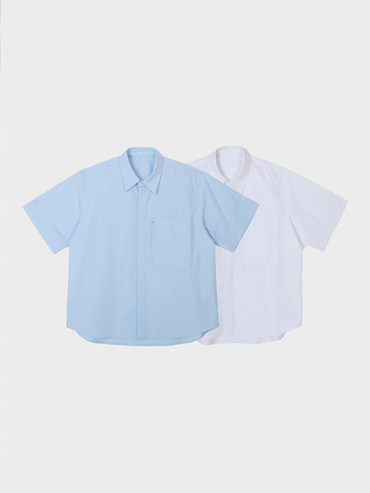 RIVER Cotton Half Shirt (2col)