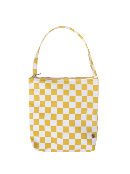 Poppet bag_ Checkerboard mustard