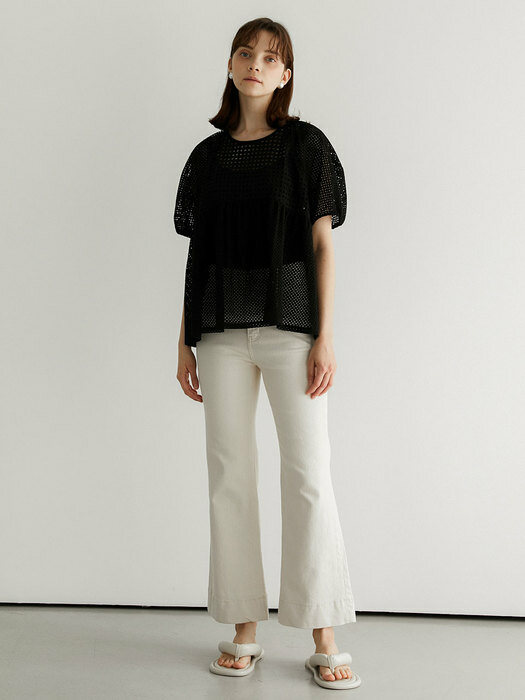 Coco Eyelet Blouse_Black