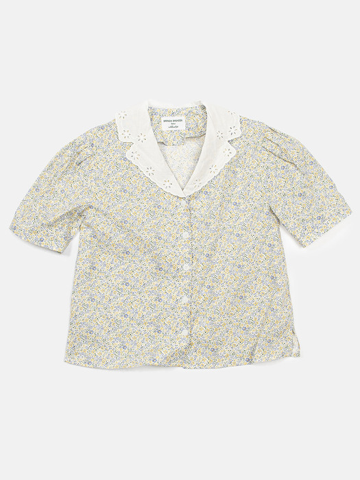 Vintage collar blouse-flower							