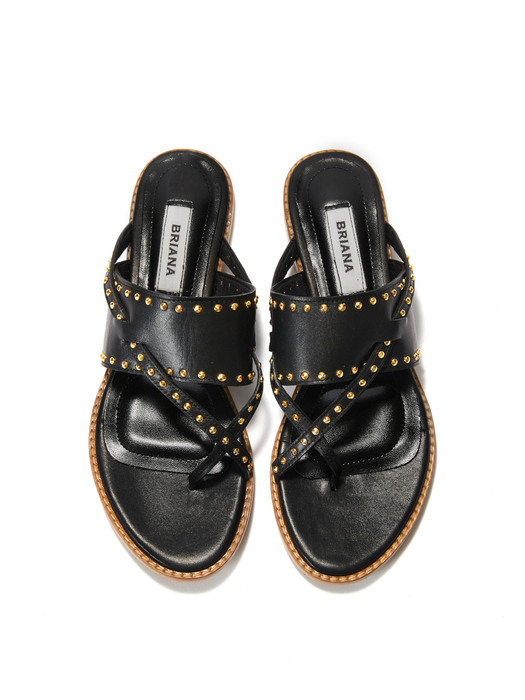 Stud Slippers_Black