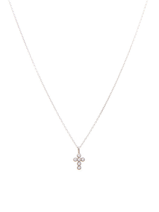 mini cross cz necklaces (silver925)