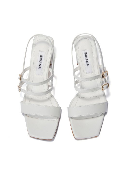 Square Buckle Sandal_Cream