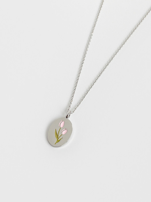 tulip oval necklace (2colors)