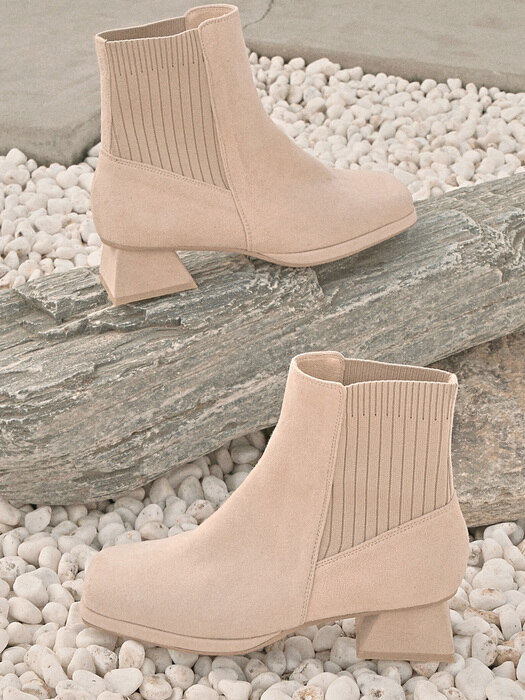 1542 Salude Spandex Band Ankle Boots-skin