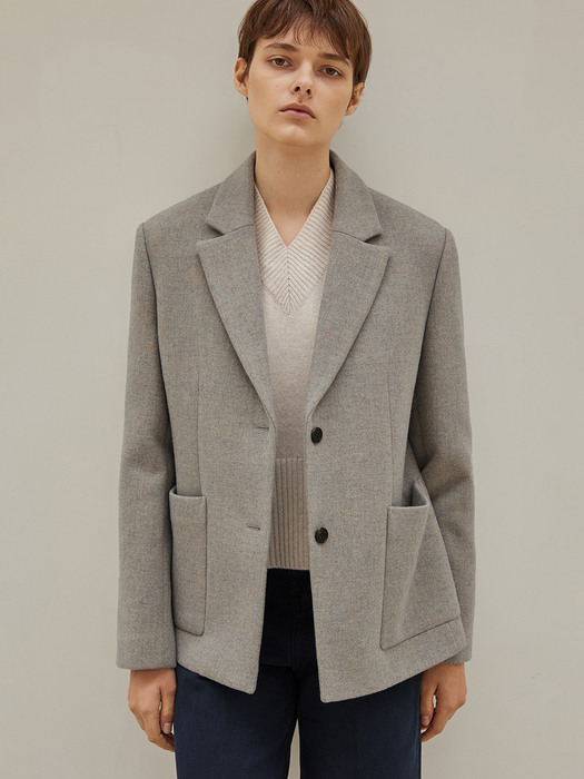 Merino wool jacket (gray)