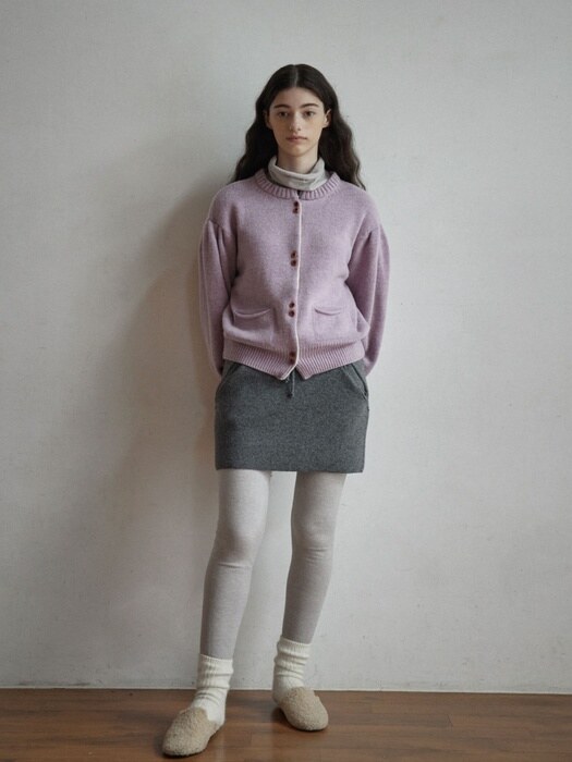 In Pocket String Knit Mini Skirt -3color
