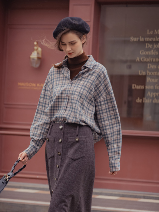 MICHELLE fall check shirt (4colors)