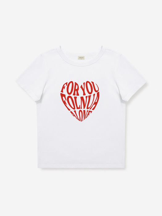 FOLNUA HEART T-SHIRT IN RED