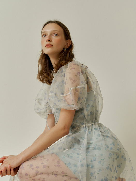 ]Naive organza dress (Cream)