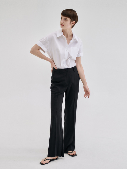 22N summer semi-wide pants [BK]