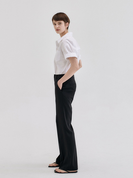 22N summer semi-wide pants [BK]