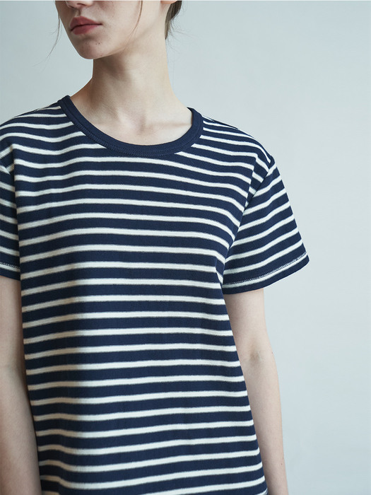 French marine stripe t-shirt (Navy)