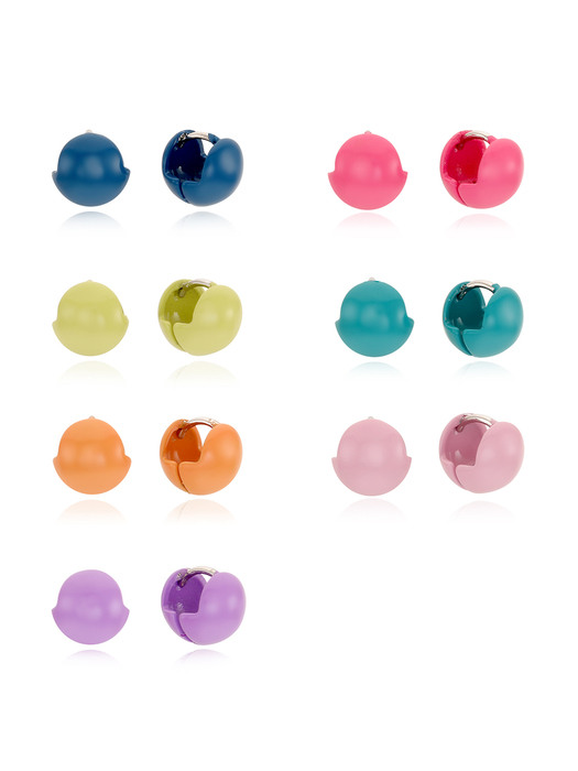 Vivid One-touch Color Ball Earrings_VH0000000194