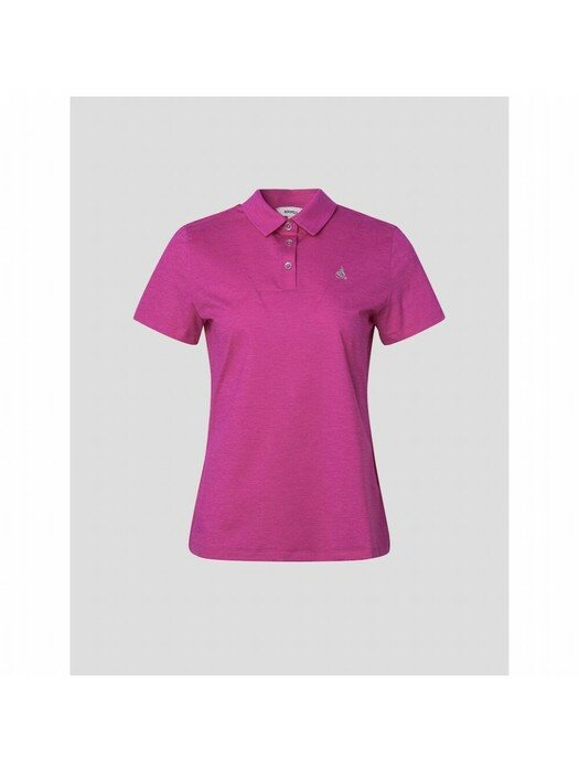 여성 핑크 멜란지 칼라 티셔츠 (BJ2342A71X)