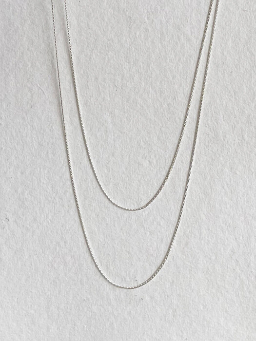 shiny 2 chain necklace