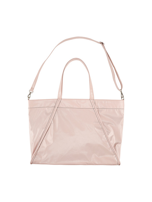 BIG COATING TOTE BAG IN PINK