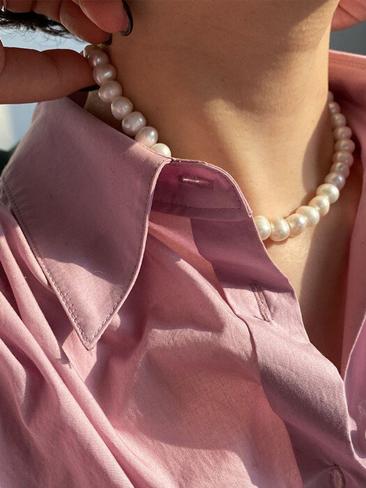 [925 silver] Un.silver.137 / garni pearl necklace