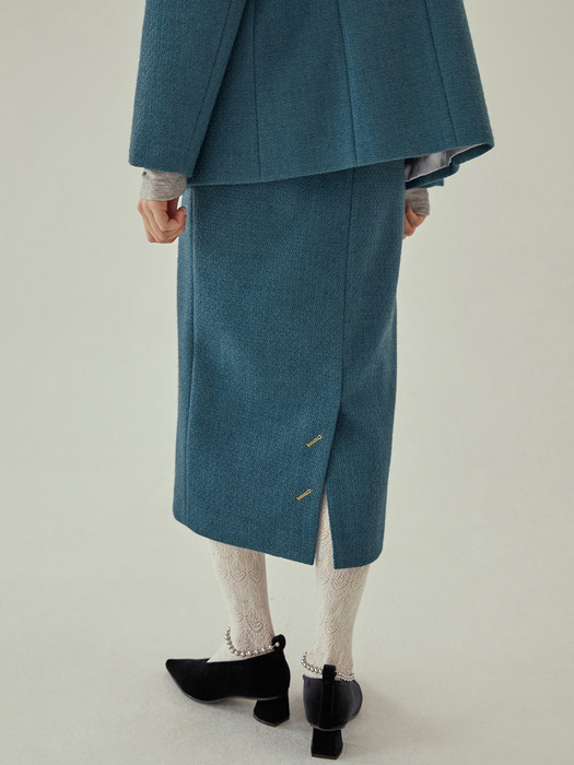 vintage tweed pencil skirt
