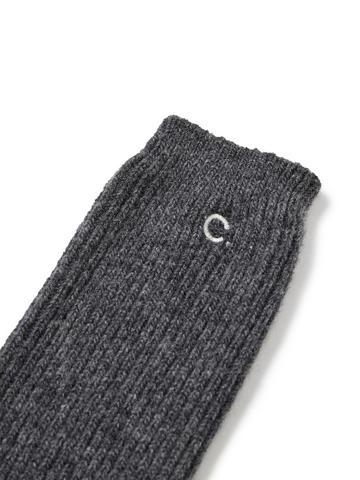 Cashmere Blended Socks (Charcoal)