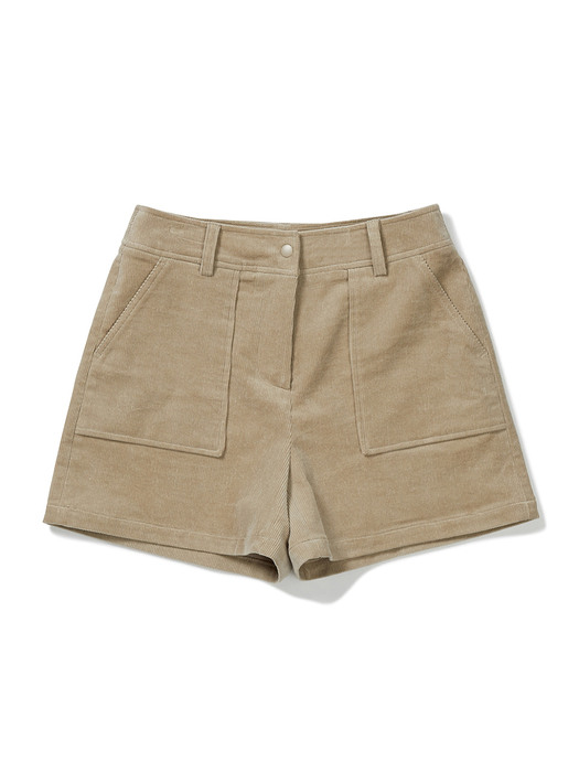 Corduroy Shorts (Beige)