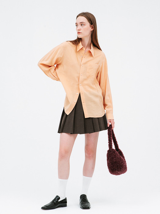 Silky Shirt in Apricot