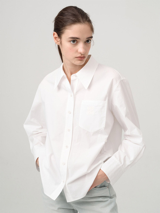 Embroidered Point Color Shirt NEW4XB269