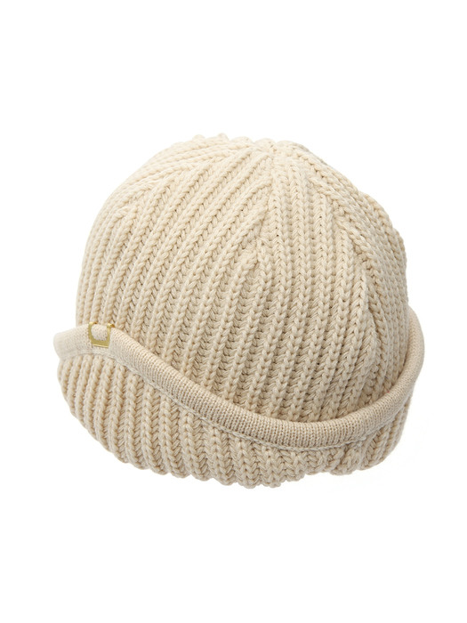 EAR FLAP BEANIE / SOLID A / CREAM