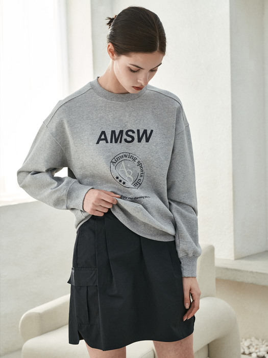 시그니처 로고 스웻셔츠(멜란지그레이) _ Signature Logo Sweatshirt(Melange gray)