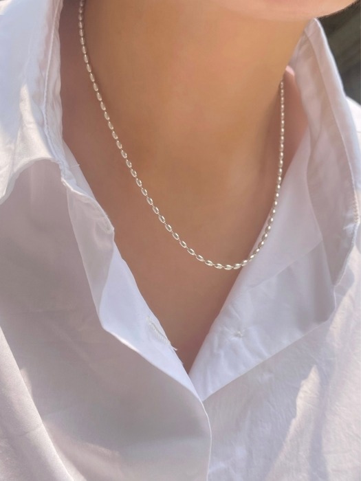 [SILVER925] oval chain necklace