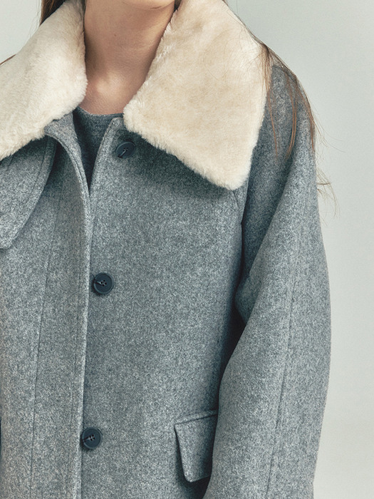 Wool Balmacan Coat_GREY