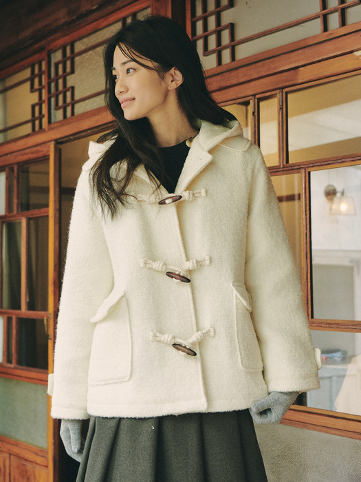 Toggle Half Duffle Coat_ivory