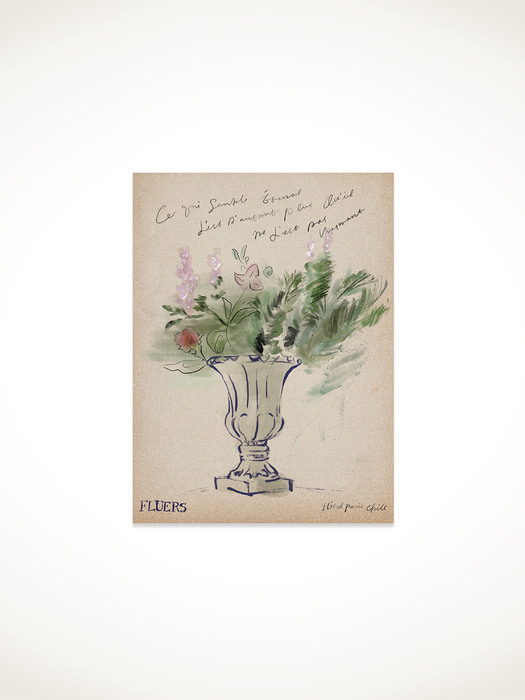 The Old Pot with Flowers Postcard