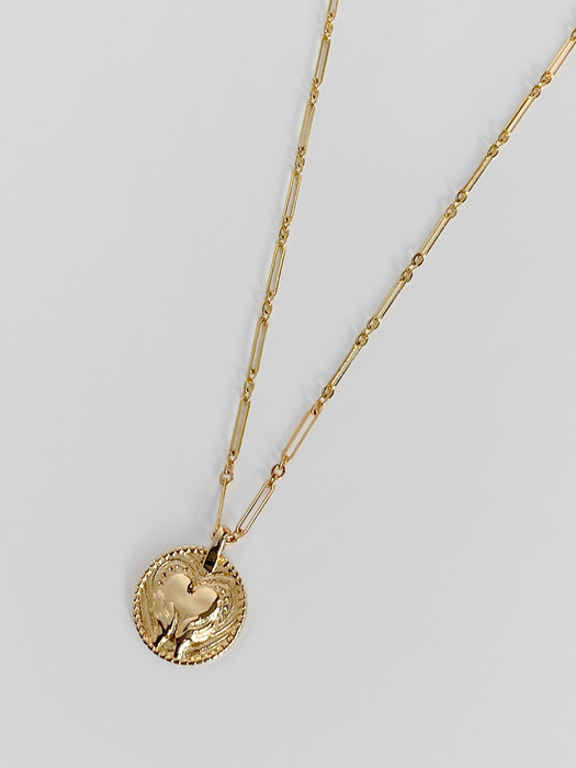 heart coin necklace