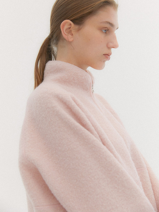 Cameron Half-zip pullover Fleece(Pink)
