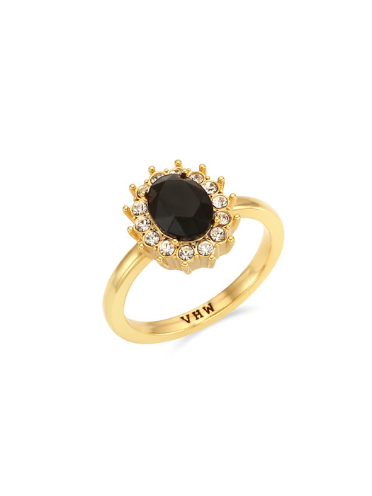 Black Oval Stone Ring_VH229DRI001B