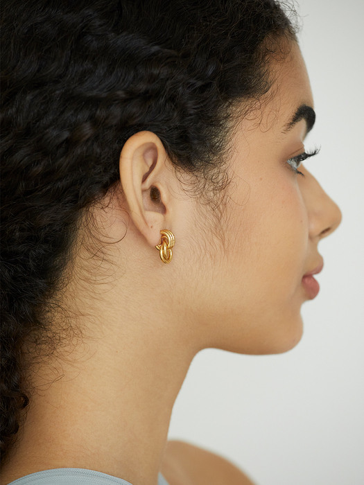 [Silver 925] weave-weaving stud earrings