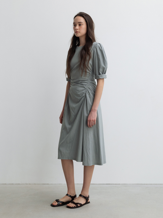 Shirring Volume Dress Mist Green (JWDR3E901E1)